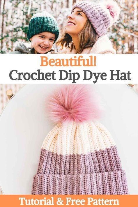 Crochet Headwear, Left Handed Crochet, Beanie Pattern Free, Crochet Beanie Pattern Free, Crochet Hat For Beginners, Ribbed Crochet, Crochet Beanies, Crochet Kids Hats, Half Double Crochet Stitch