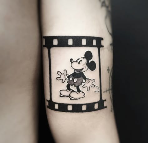 Mickey Mouse Sketch Tattoo, Mickey Mouse Tattoo For Men, Disney Patchwork Tattoo, Hidden Mickey Tattoo, Mickey Mouse Tattoo Ideas, Minnie Tattoo, Mickey Tattoo, Mouse Tattoo, Memorial Tattoo Quotes