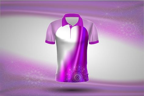 Vector purple abstract gradient cricket ... | Premium Vector #Freepik #vector #polo-design #shirt-design #collar #uniform Purple Jersey Design, Polo Shirt Design Graphics, Polo Shirt Design Uniform, Abstract Gradient, Polo Shirt Design, Polo Design, Paper Dress, Abstract Art Wallpaper, Purple Design