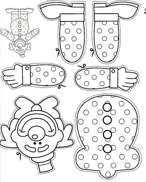 Circus Crafts Preschool Free Printables, Circus Activities, Clown Crafts, Carnival Crafts, Circus Crafts, Clown Party, Puzzle Crafts, Hand Crafts For Kids, Winter Crafts For Kids