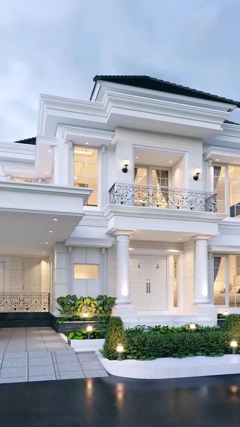 Fall Bloxburg, Pelan Rumah, Eksterior Modern, Classic House Exterior, Best Modern House Design, Classic House Design, Luxury House Interior Design, Modern Exterior House Designs, House Arch Design