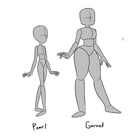 How To Draw Steven Universe Characters, Steven Universe Gem Body Base, Steven Universe Poses Reference, Steven Universe Character Base, Steven Universe Pearl Body Base, Steven Universe Body Types, Steven Universe Base Drawing, Steven Universe Gem Base, Steven Universe Bases