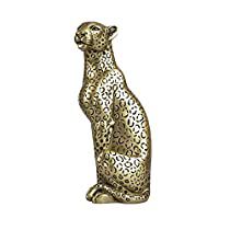 Check this out! Sitting Cheetah, Cheetah Statue, Leopard Sculpture, Art Deco Garden, Jungle Decorations, Desktop Table, Statue Home Decor, Resin Making, Frog Decor