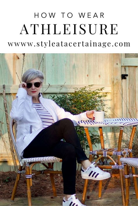 Athlesiure Fits Fall, Casual Leisure Outfits, At Leisure Outfits, Feminine Sporty Outfits, Athletic Wear For Women Over 50, Beth Djalali Style At A Certain Age, Athleisure Over 50, Athleisure Outfits Over 40, Old Money Athleisure