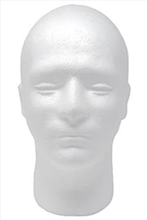 Male Styrofoam Foam Mannequin wig Head 11" (1 count) Styrofoam Head, Wig Head, Foam Head, Projects To Try, Wigs, Free Delivery, Art