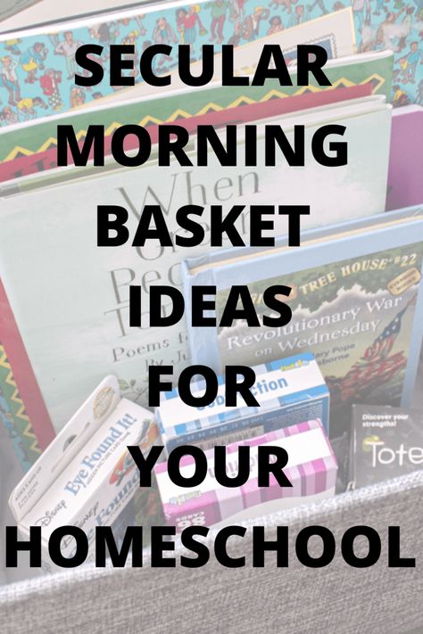 September Morning Basket, Morning Basket Homeschool, Morning Basket Ideas, Bridal Shower Gift Basket, Homeschool Morning Basket, Homeschool Goals, Nature Homeschool, Secular Homeschool Curriculum, Morning Baskets