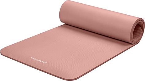 Retrospec Retrospec Solana Yoga Mat 1/2" Thick w/Nylon Strap for Men & Women - Non Slip Excercise Mat for Yoga, Pilates, Stretching, Floor & Fitness Workouts Aesthetic Yoga Mat, Mat Pilates Workout, Yoga Mats Best, Lower Back Exercises, Pink Workout, Mat Pilates, Fitness Tools, Back Exercises, Flexibility Workout