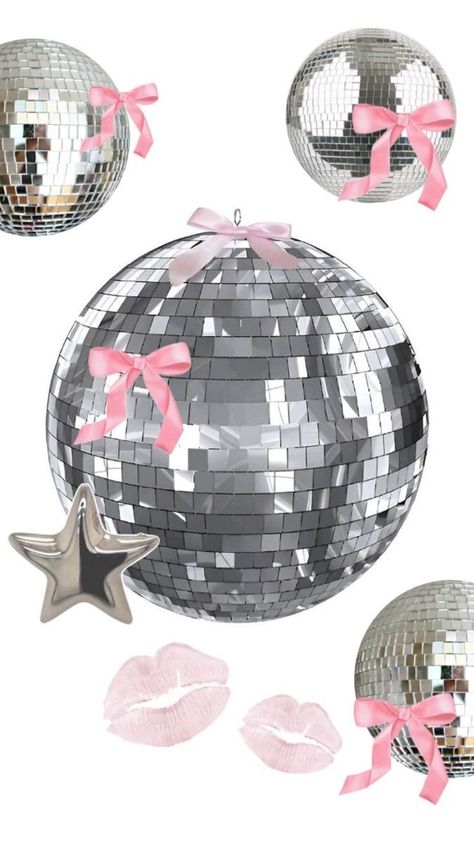 Disco Balls, Disco Ball, Silver, Pink, White