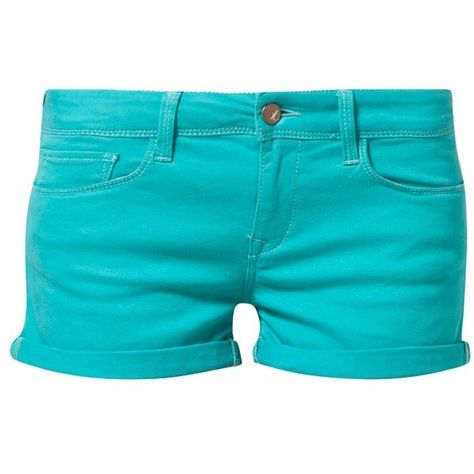 Mavi TIARA Denim shorts ($68) ❤ liked on Polyvore Turquoise Shorts, Denim Short Shorts, Pants Short, Short Jean, Thanks Mom, Pocket Shorts, Shorts Denim, Denim Short, Mini Shorts