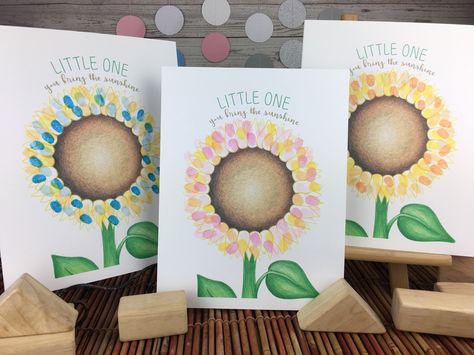 Sunflower baby shower, fingerprint guestbook alternative, baby shower tree guestbook, garden party, thumbprint guestbook, flower girl baby Baby Shower Tree, Wedding Fingerprint, Wedding Fingerprint Tree, Baby Shower Summer, Baby Shower Fingerprint, Sunflower Baby Shower, Thumbprint Tree, Fingerprint Guestbook, Sunflower Party