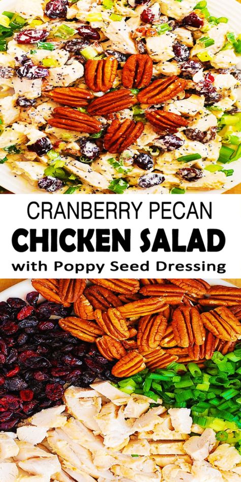 Poppy Seed Dressing Recipe, Cranberry Pecan Chicken Salad, Salad With Poppy Seed Dressing, Gluten Free Holiday Recipes, Pecan Chicken Salads, Leftover Thanksgiving, Pecan Chicken, Thanksgiving Turkey Leftovers, Gluten Free Holiday