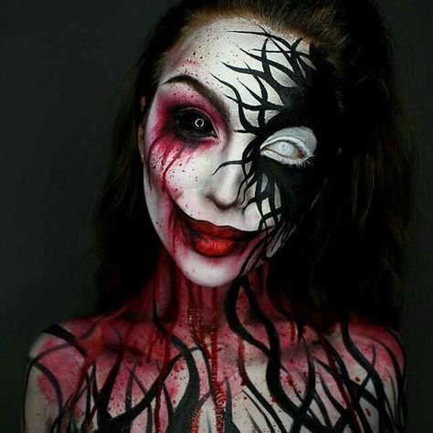 Unique Halloween Makeup, Halloweenský Makeup, Halloween Make-up Looks, Creepy Makeup, Horror Make-up, Creepy Halloween Makeup, Creepy Monster, Special Fx Makeup, Amazing Halloween Makeup