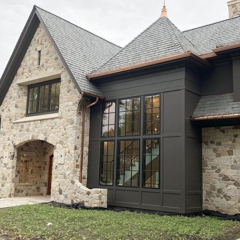 Almost completed @hendelhomes project…this Pleasant Lake estate is stunning! #newconstruction #luxuryhomes #luxurylifestyle #customhomes… | Instagram Modern Tudor, Farmhouse Architecture, Dream Life House, English Tudor, House Extension Design, Architectural Floor Plans, House Extension, Tudor House, Exterior Remodel