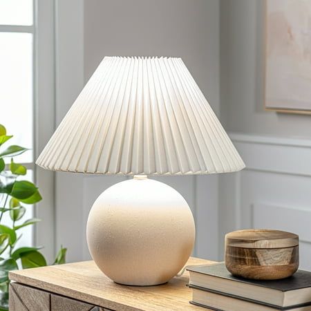 Our ceramic table lamps create a traditional, elegant aesthetic with a neutral, airy aspect, satisfying both function and form. The ideal finishing touch for any bedroom, workspace, or living area. The perfect place in your home has a cool and airy ambiance. NuLOOM includes an LED bulb, allowing your lights to take center stage with ease. Size: 17" H x 16" W x 16" D.  Color: Beige. Beige Lamps, Laundry Room Rugs, Outdoor Rugs Patio, Solid Color Rug, Bedroom Desk, Rug Dining Room, Oval Rugs, Clearance Rugs, Ceramic Table Lamp