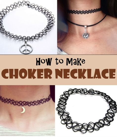 A DIY choker necklace is a lovely ladies' accessories for everyday use. Make one for yourself or to your BFF. How To Make A Choker Necklace, How To Make Choker Necklaces, How To Make Chokers, How To Make A Choker Necklace Diy, Diy Choker Necklace Tutorials, Diy Chockers, Choker Necklace Diy, Diy Choker Necklace, Diy Choker