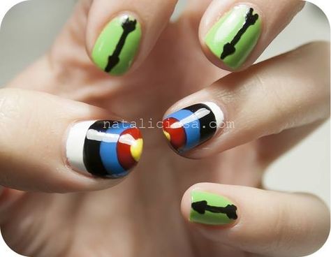 Archery Nail Designs, Archery Nails, Best Summer Nails, Mounted Archery, Archery Tips, Archery Girl, Fab Nails, Shooting Sports, Bow And Arrow