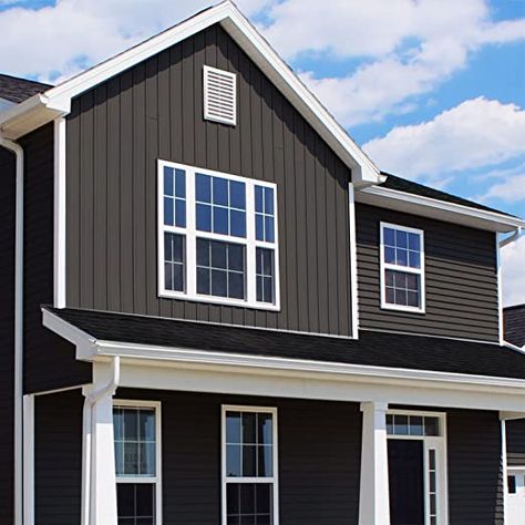 Board And Batton Siding, Certainteed Vinyl Siding, Blue Vinyl Siding, Vertical Vinyl Siding, Vinyl Siding Repair, Vinyl Siding House, Outside House Colors, Blue Siding, Siding Repair