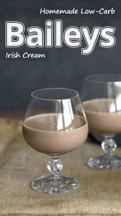 Keto Condensed Milk, Salted Caramel Pie, Homemade Baileys Irish Cream, Baileys Irish Cream Recipes, Baileys Cake, Irish Cream Recipe, Homemade Baileys, Keto Cocktails, Low Carb Drinks