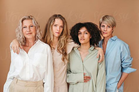 Group Fashion Portrait by Liliya Rodnikova Big Family Photoshoot, Pastel Suit, Group Editorial, Generation Pictures, Generations Photography, Generation Photo, Group Portrait, Brand Photography Inspiration, Group Fashion