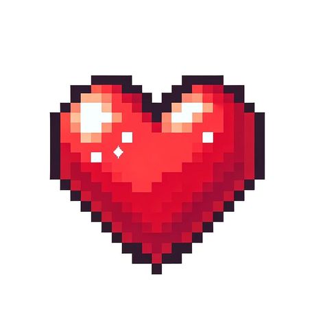 Pixel Heart Png, Pixel Art Heart, Heart Pixel Art, Heart Emote, Digital Heart, Melty Bead Designs, Pixel Png, Iphone Themes, Hearts Png