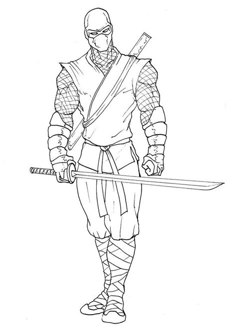 Ninja Coloring Pages, Ninja Tattoo, Samurai Drawing, Warrior Drawing, Arte Ninja, Comic Book Drawing, Ninja Art, Dragon Ball Painting, Anime Ninja