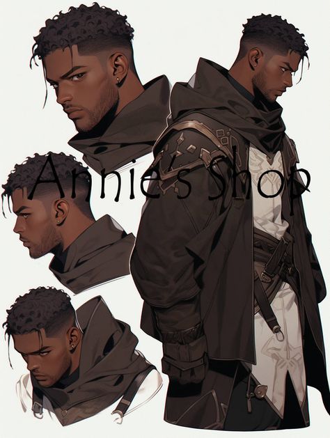 The Haircut, Anime Lineart, Dungeons And Dragons Classes, Character Inspiration Male, Black Cartoon Characters, Fantasy Images, Black Characters, Black Anime Characters, Black Cartoon