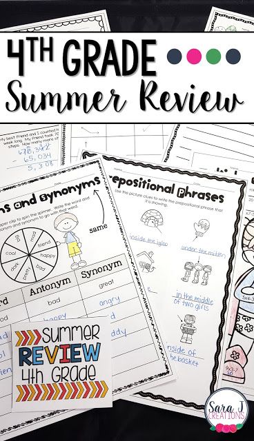 4th Grade Prep Summer, 3rd To 4th Grade Summer Work, 4th Grade Summer Packet Free, 4th Grade Summer Activities, Summer School Activities 4th Grade, Summer School Work, Summer Education, Summer Review Packet, Summer Learning Activities