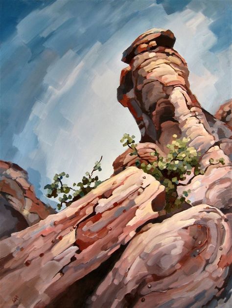 Red Rock Canyon oil painting by Erin Hanson Vegas Painting, Las Vegas Painting, Erin Hansen, Red Rock Canyon Las Vegas, Rock Artwork, Sandstone Rock, Latin Art, Erin Hanson, Red Rock Canyon