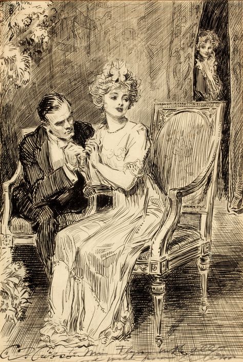 Edwin Austin Abbey, Charles Dana Gibson, Dana Gibson, Arte 8 Bits, Frank Frazetta, The Proposal, Gibson Girl, Ink Illustrations, City Art