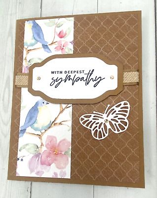 Stampin Up Card Kit With Deepest Sympathy Card Kit Handmade Flight & Airy  | eBay Stampin Up Simple Sympathy Cards, Stampin Up Bosses Day Cards, Susan Stampfield Cards, Sympathy Cards Su, Stampin Up Sympathy Cards Ideas, Lavina Stamps Cards, Flight And Airy Dsp, Sympathy Stampin Up Cards, Symphaty Cards