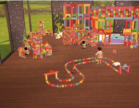 Donut Co.'s Dream-Build-Play Blocks: Expansion Edition | Patreon Dollhouse Sims 4 Cc, Sims 4 Cc Functional Toys, Creative Hats, Sims 4 Toddler, Colourful Buildings, Tiny Hand, Sims 4 Cc, Sims 4 Custom Content, 4 Kids