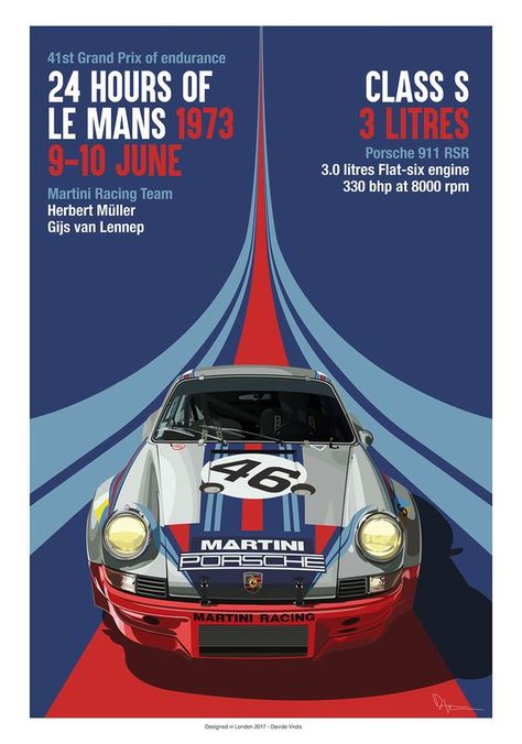 Auto Racing Posters, Vintage Racing Poster, Motorsport Art, Auto Poster, Porsche 930, Combi Vw, Course Automobile, Porsche Classic, Martini Racing