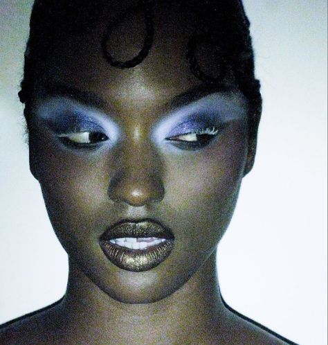 Ethereal Makeup, Unique Makeup, Temporary Art, Black Femininity, Creative Makeup Looks, Face Card, Blue Eyeshadow, Makeup Obsession, The Holy Spirit