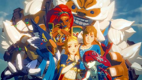 Botw Champions, Sidon Zelda, Legend Of Zelda Poster, Zelda Botw, Games Console, Hyrule Warriors, Zelda Breath Of The Wild, Majoras Mask, Link Zelda