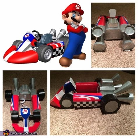 Stroller Costume, Mario Halloween Costumes, Mario Halloween, Wheelchair Costumes, 2017 Halloween Costumes, Luigi Costume, Mario Costume, Easy Diy Costumes, Homemade Costume