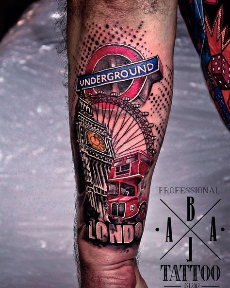 Big Ben Tattoo, England Tattoo, Marathon Tattoo, Pink Shamrock, British Tattoo, Family Quotes Tattoos, Tattoo Tube, New York Tattoo, Clock Tattoo Design