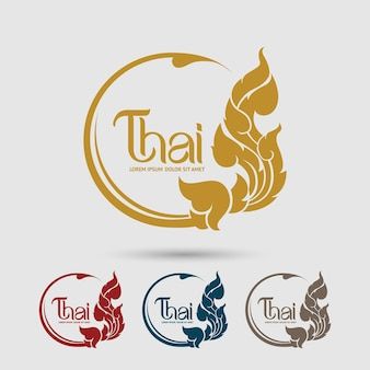 Thai Ornament, Thai Font, Logo Design Inspiration Graphics, Vintage Frames Vector, Border Templates, Yard Sculptures, Thai Culture, Logo Project, Thai Art