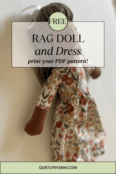 Simple Doll Dress Pattern Free, How To Make A Rag Doll Step By Step, Simple Doll Dress Pattern, Simple Doll Pattern, Rag Doll Pattern Free Printable, Rag Doll Pattern Free, Rabbit Knitting Pattern Free, Rag Doll Clothes, Doll Patterns Free Sewing