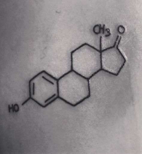 Estrogen Tattoo Ideas, Estrogen Molecule Tattoo, Estrogen Tattoo, Molecule Tattoo, Tattoo Me, Nerdy Things, Inspirational Tattoos, I Tattoo, Tattoos And Piercings