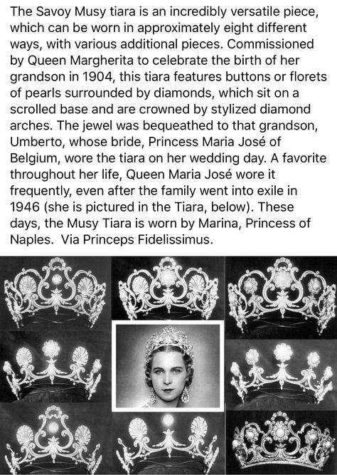 Italian Royal Jewels, Royal Crown Jewels, Filipino Culture, Beautiful Tiaras, Royal Crowns, Royal Tiaras, Diamond Tiara, Family Jewels, Historical Jewellery