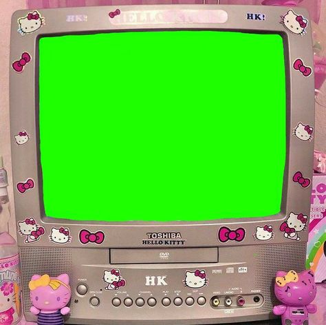 Cute Frames For Edits, Y2k Frame, Y2k Template, Tv Template, Tv Green Screen, Hello Kitty Frame, Lighting Overlays, Hello Kitty Cute, Overlays Cute