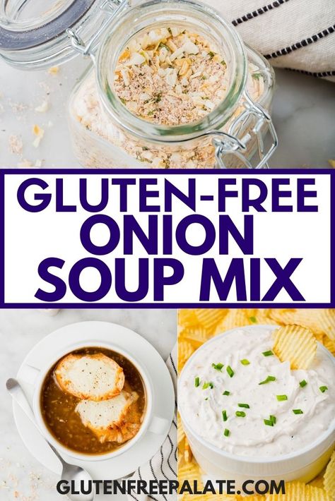 Soups, baking, dips and more, this gluten free onion soup mix is a kitchen staple and can be used in many ways. Gluten Free Onion Soup Mix Recipe, Gluten Free Onion Soup, Gluten Free Onion Soup Mix, Homemade Onion Soup, Onion Soup Mix Recipe, Gluten Free Shopping, Vegan Probiotics, Patisserie Sans Gluten, Cooking App