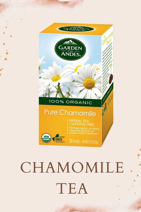 ake a moment for yourself and experience pure relaxation with Garden of the Andes Chamomile Hot Tea Bags. Indulge in the soothing and calming properties of chamomile as you sip on this delightful herbal tea. Each tea bag is filled with the finest chamomile flowers, carefully selected and expertly blended to deliver a comforting and aromatic brew. Whether you're looking to unwind after a long day or seeking a moment of tranquility, this chamomile tea is the perfect companion. Living Foods, Decaffeinated Tea, Caffeine Free Tea, Organic Herbal Tea, Green Field, Organic Tea, Chamomile Tea, Lemon Verbena, Chamomile Flowers