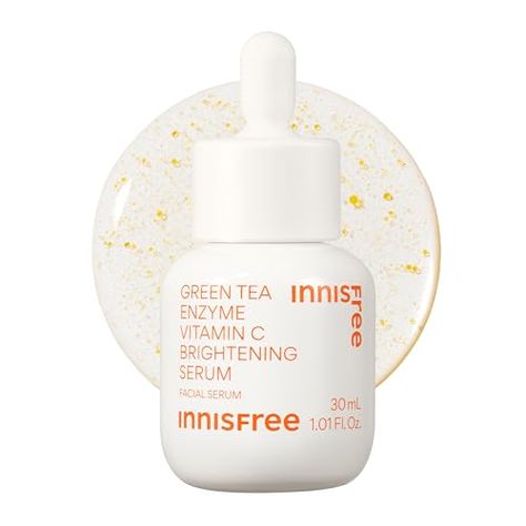 innisfree Green Tea Enzyme Vitamin C Brightening Serum for Dark Spot Fading, Korean Face Serum for Glow Innisfree Vitamin C Serum, Best Korean Vitamin C Serum, Korean Vitamin C Serum, Innisfree Green Tea Seed Cream, Skincare Vitamin C Serum, Innisfree Green Tea, Vitamin C Brightening Serum, Everyday Skincare, Korean Face