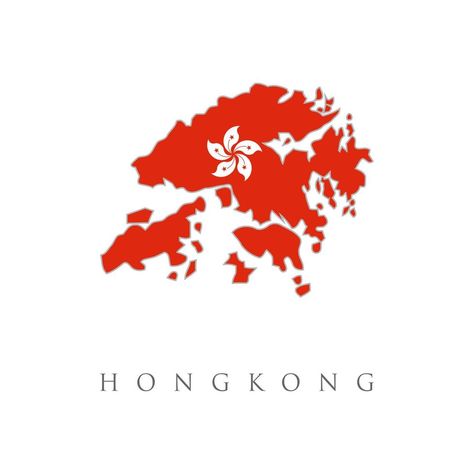 Country Flags Icons, Hong Kong Map, World Country Flags, Hong Kong Flag, Flag Template, China Flag, Map Outline, Flag Icon, Travel Icon