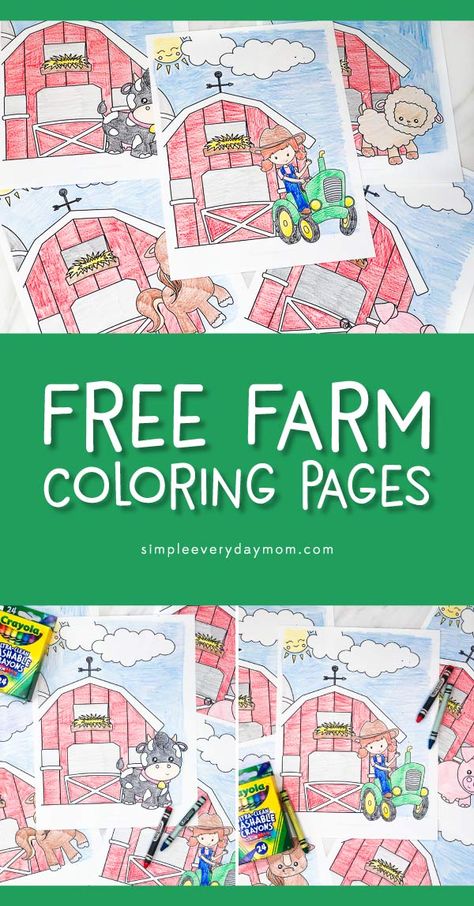 Preschool Farm Crafts, Farm Animals Preschool, Farm Lessons, Farm Theme Preschool, Farm Coloring Pages, Farm Animals Theme, Farm Preschool, Farm Day, Farm Animal Coloring Pages