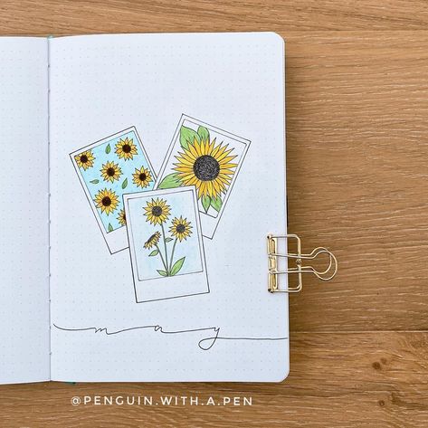 Changing your bullet journal themes boosts motivation and creativity for your yearly/monthly journaling experience. So why not brighten up your bullet journal layout with a sunflower theme? Click here for more such Sunflower bullet journal, sunflower bullet journal theme, sunflower bullet journal ideas, sunflower bullet journal cover, sunflower bullet journal monthly spread, sunflower bullet journal weekly, sunflower bullet journal trackers, sunflower bullet journal mood tracker Sunflower Journal Cover, Sunflower Journal Page, Bujo Sunflower Theme, Sunflower Journal Ideas, Sunflower Bullet Journal Theme, Sunflower Mood Tracker, Sunflower Bujo, Sunflower Doodles, September Sunflowers