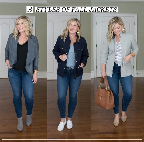 3 Versatile Fall Jackets You Need in Your Closet – The Small Things Blog Womens Fall Jackets, Cute Fall Jackets, The Small Things Blog, Small Things Blog, Autumn Jacket Women, Simple Wardrobe, Drape Jacket, The Small Things, Fall Jackets