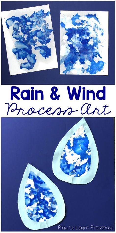 Spring Art Projects For Kids, Preschool Weather, Weather Art, Weather Crafts, Spring Art Projects, Weather Theme, Wind Art, Art Projects For Kids, Rain Art