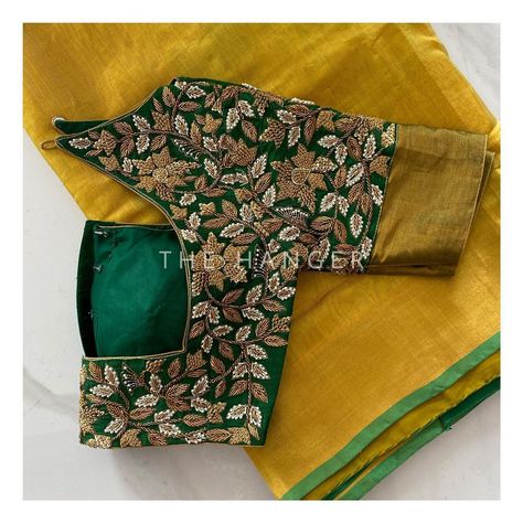 Flower Design Maggam Work Blouse, Green Blouse Maggam Work Designs Latest, Green Work Blouse Designs Latest, Heavy Bridal Maggam Work Blouses Latest, Green Pattu Blouse Maggam Work Designs, Heavy Maggam Work Blouse Designs Latest For Bridal, Heavy Embroidered Blouse Designs, Muggum Work Blouse Designs Latest, New Maggam Work Blouse Designs 2020